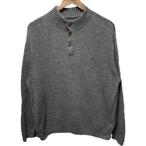 Chaps 3 Button long sleeve collared 100% cotton dressy sweater casual jacket